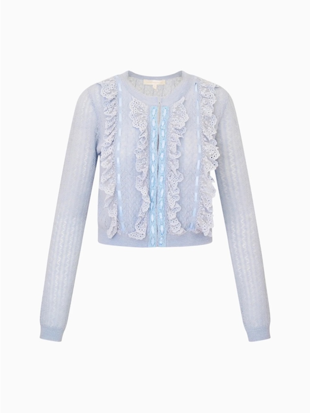 LoveShackFancy  Lace Ruffle Cardigan - Picture 2 of 5